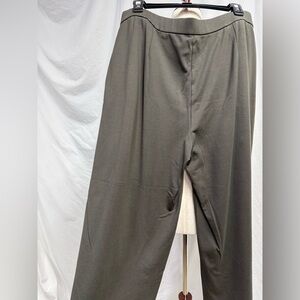Eileen Fisher Women's Dark Olive Wide Leg Jersey Pants